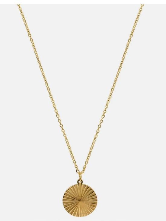 Adorina Jewelry - NEW Adorina Tarnish Resistant 14k Gold Plated Medallion Burst Pendant Necklace